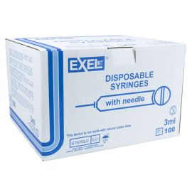 3 cc Syringe and Needle Combo -- Box of 100